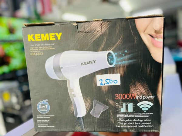Kemey Professional Hair Dryer – Fast Drying, Powerful & Stylish