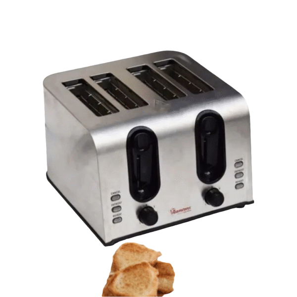 RAMTONS 4‑Slice Pop‑Up Toaster Stainless Steel RM‑678 With 1year warranty