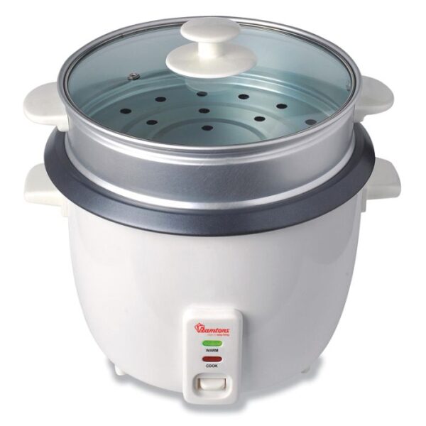 RAMTONS RICE COOKER+STEAMER 2.8 LITERS WHITE- RM/290