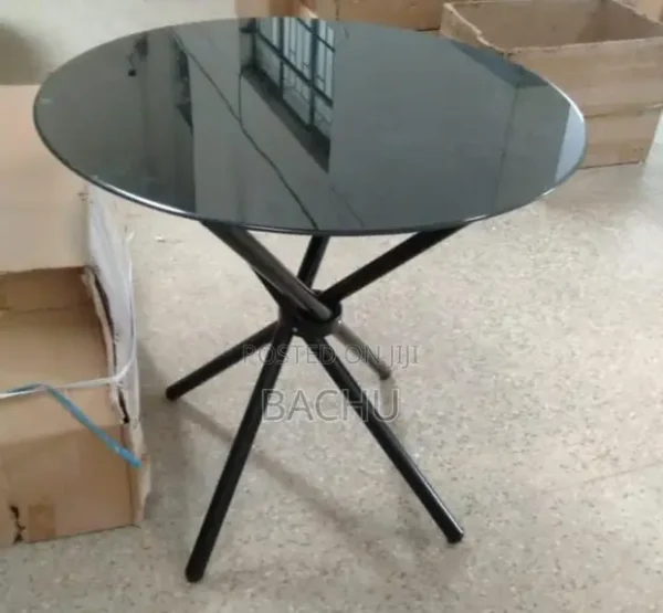 Magnificent Black Glass Top Table