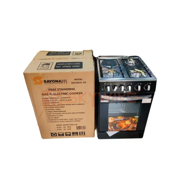 SAYONA STANDCOOKER 3G+1E SGC50E31-EO with 1year warranty
